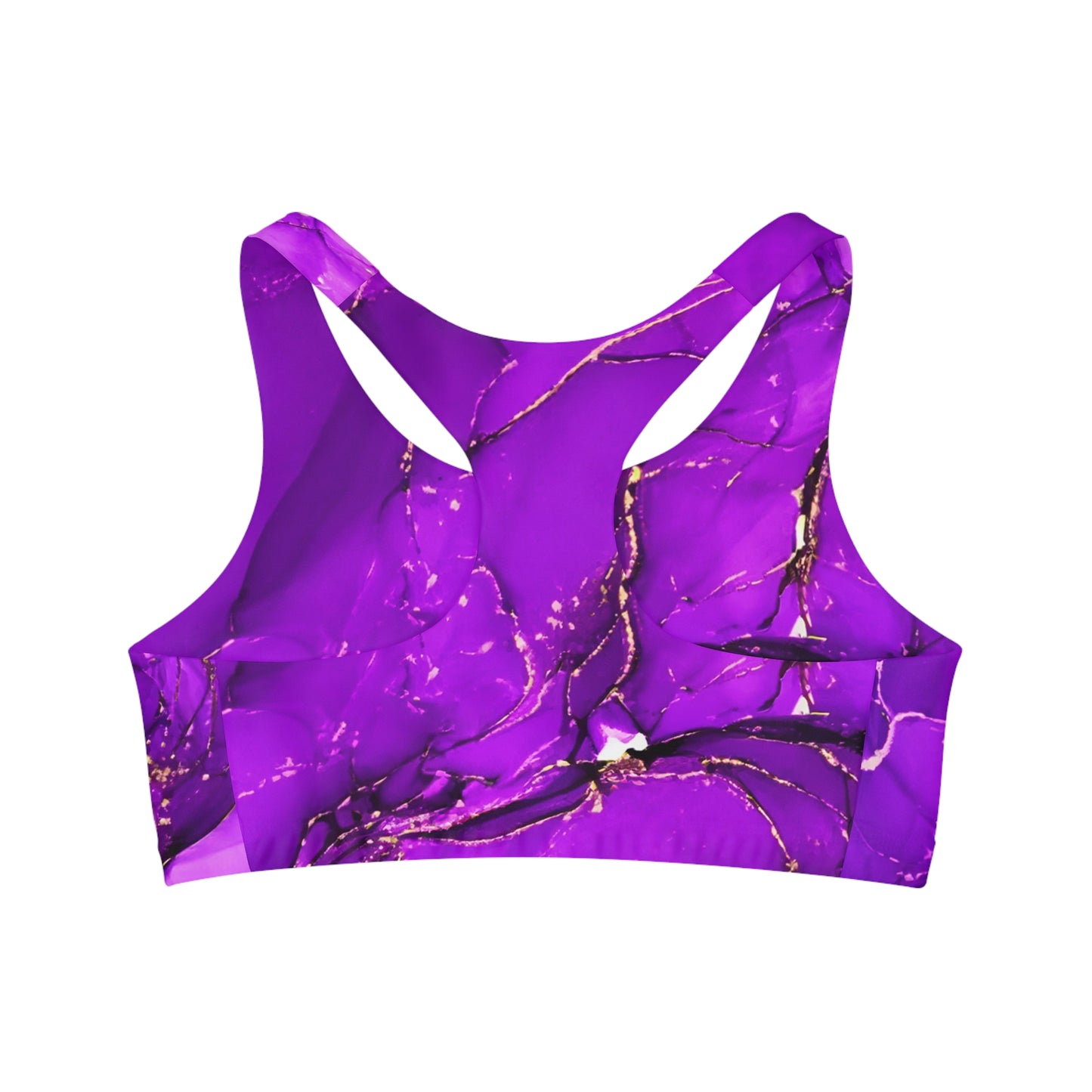 Purple Seamless Sports Bra (AOP)