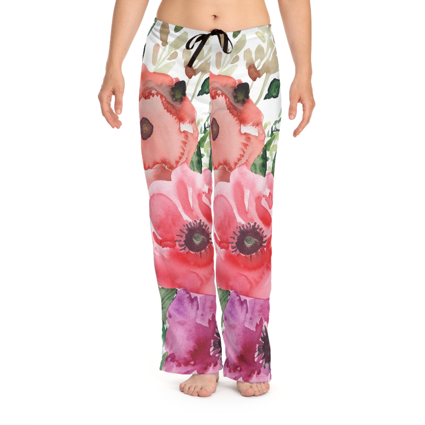 Floral Watercolor Women's Pajama Pants (AOP)