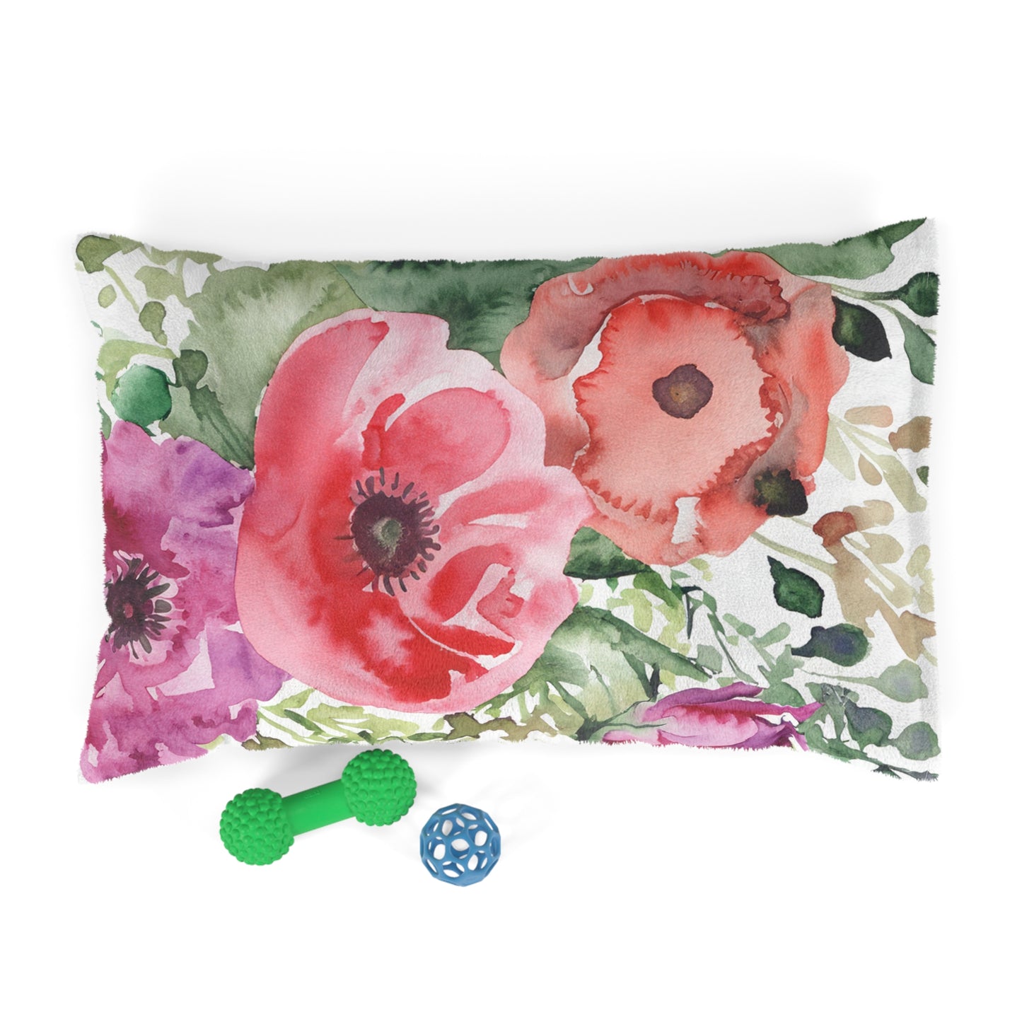 Floral Watercolor Pet Bed