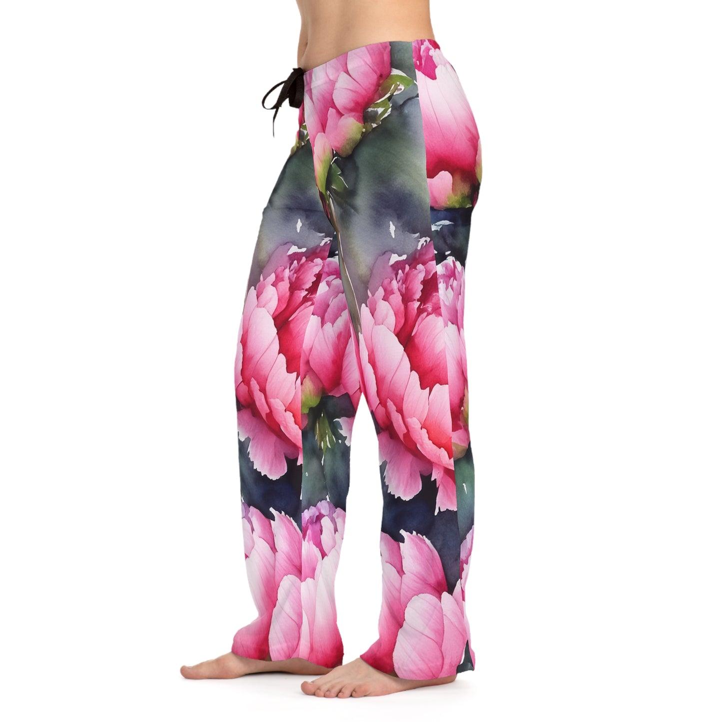 Peony Watercolor Women's Pajama Pants (AOP)